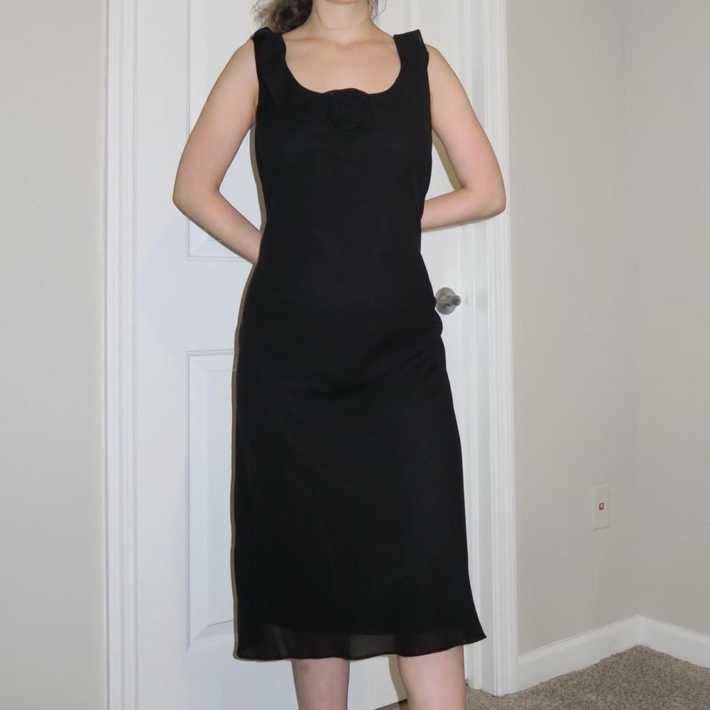 Vintage 90s Black Maxi Slip Dress